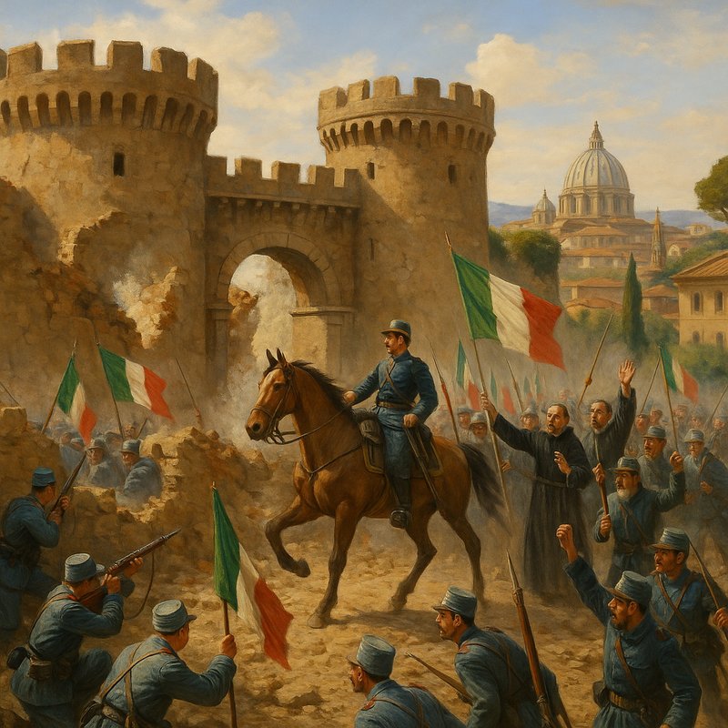 Rome captured by Italian troops completing national unification