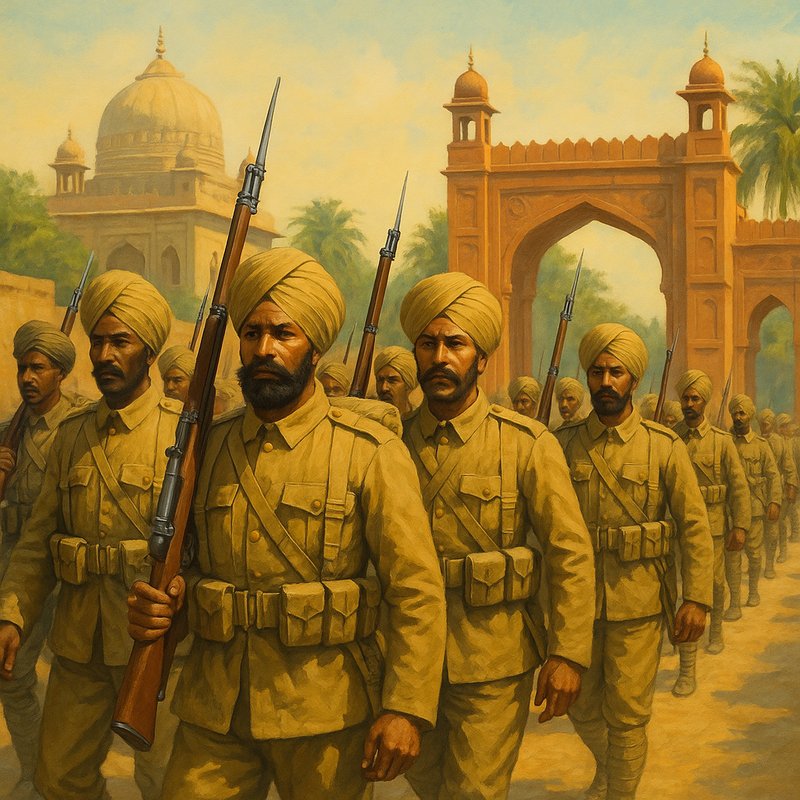 Indian soldiers deployed to European battlefields during World War I
