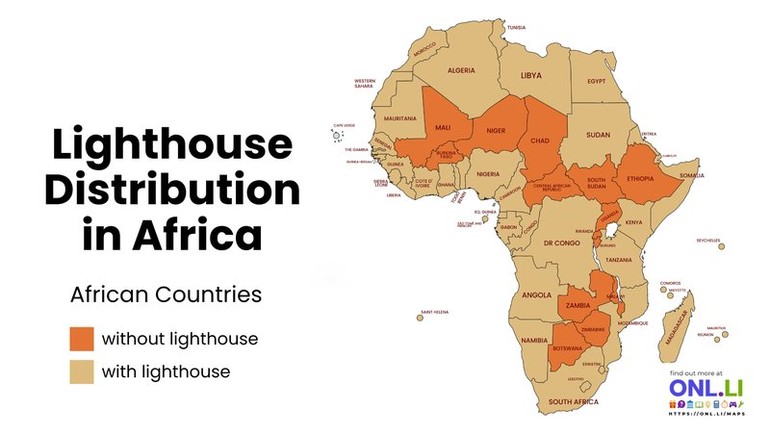 Lighthouse distribution in Africa