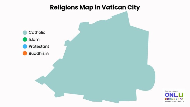 Religions Map in Vatican City