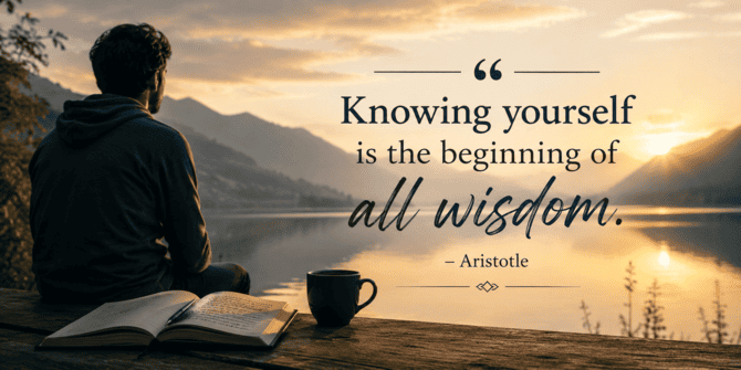 “Knowing yourself is the beginning of all wisdom.” — Aristotle